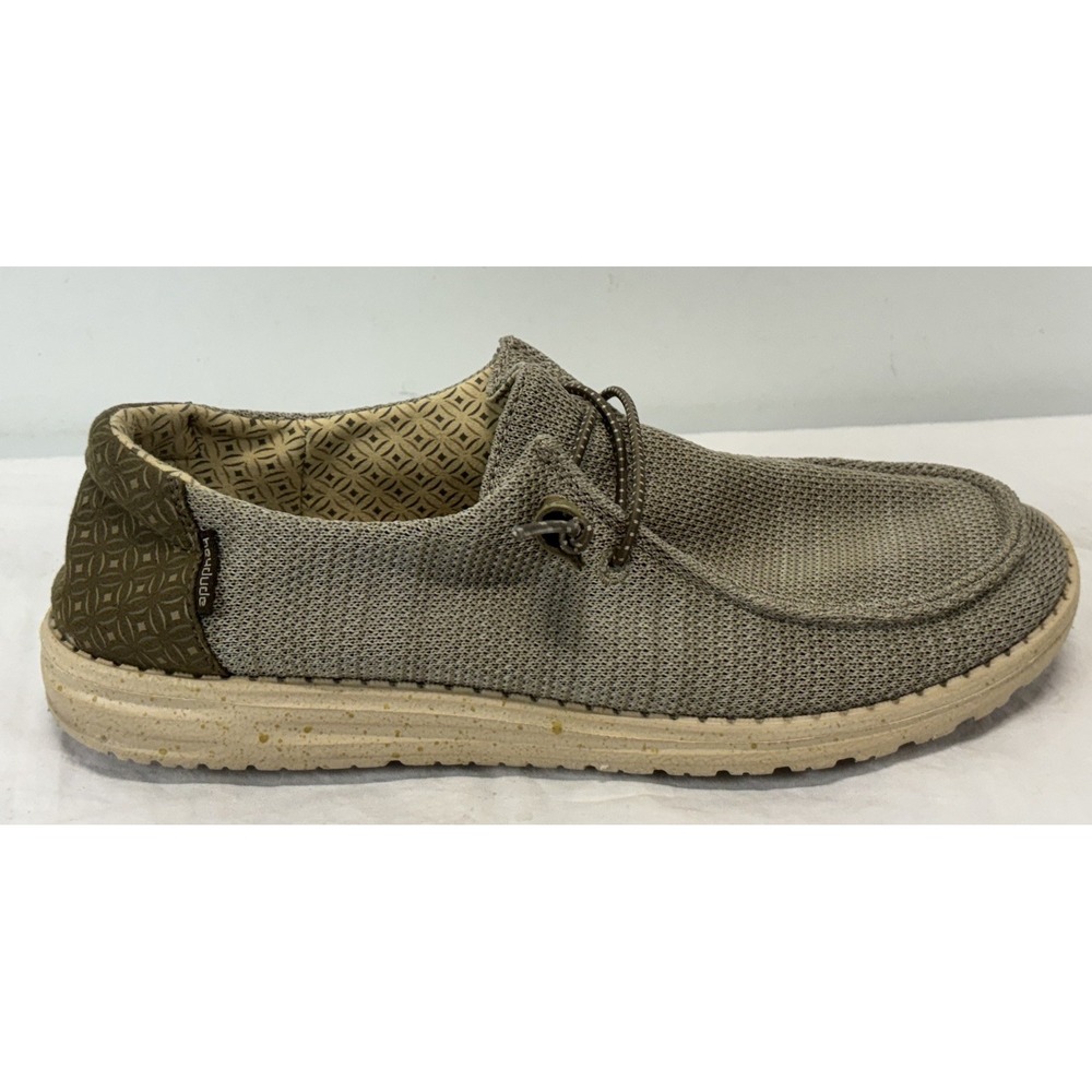 Hey Dude Women's Wendy Sox Brown & Grey Shoes Size 10 Comfy Relaxed Fit